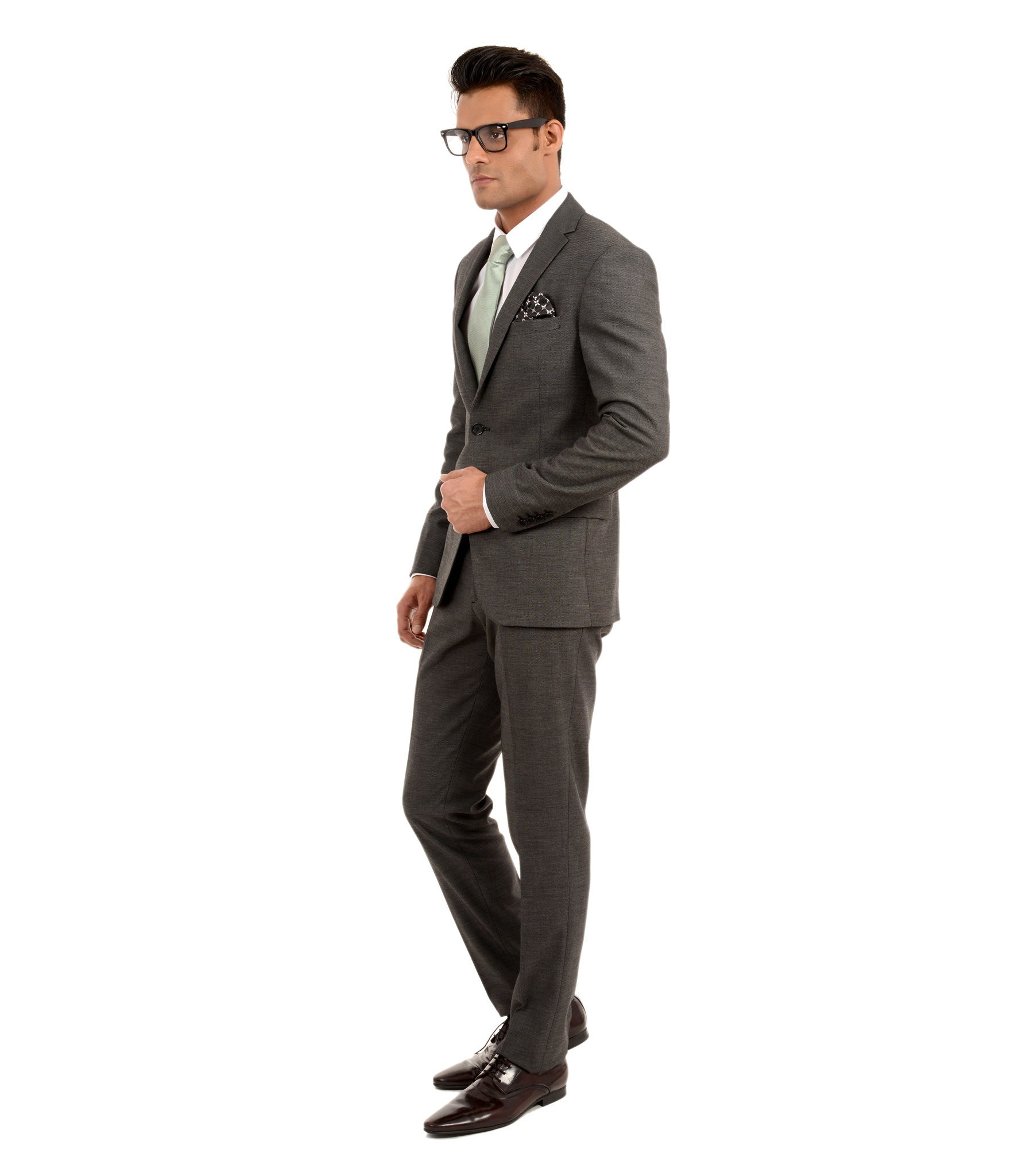 Two button tailored suit with shirt