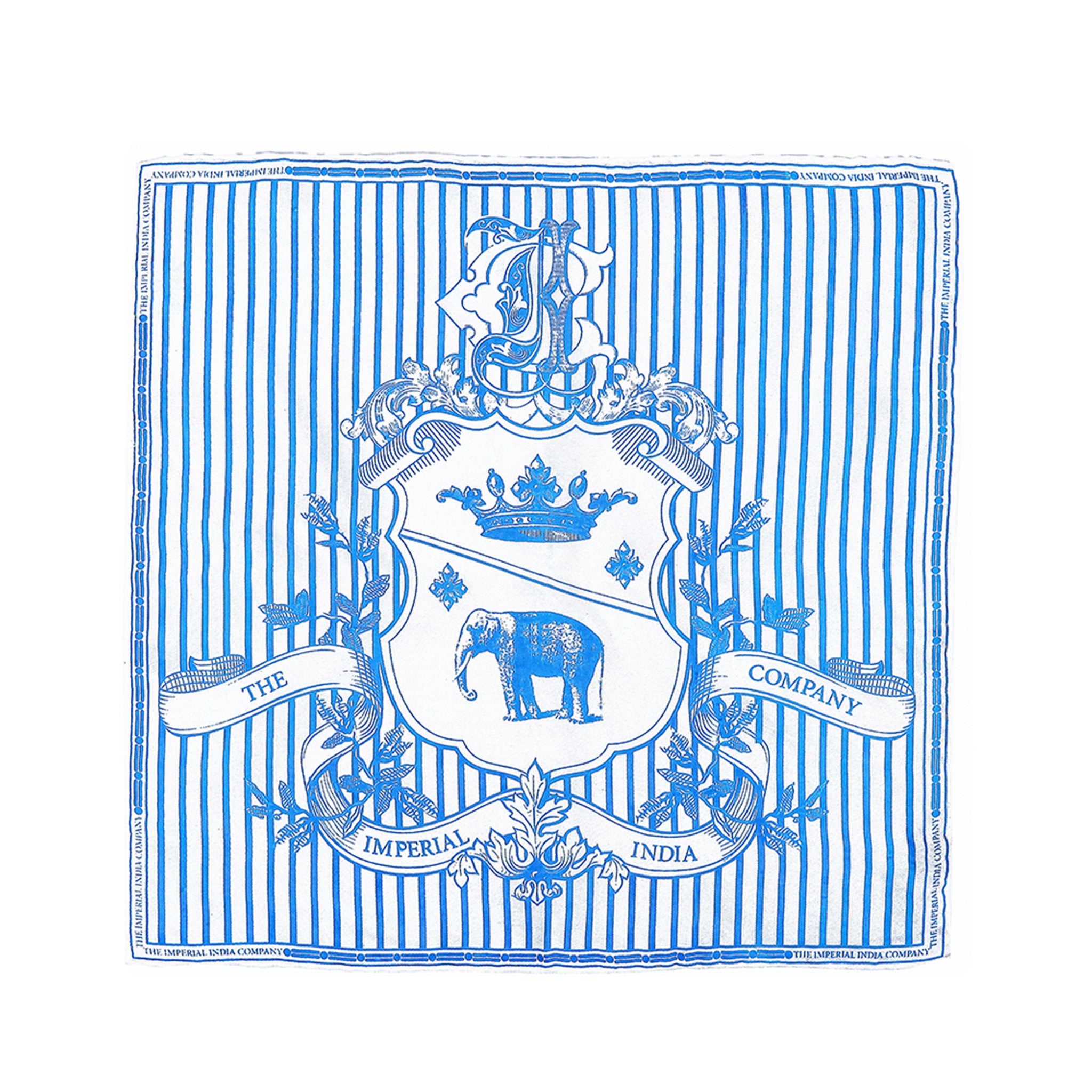 Imperial Crest Print Pocket Square