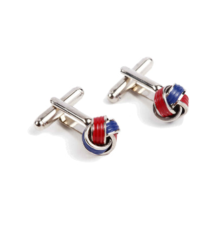Imported red and blue cufflinks